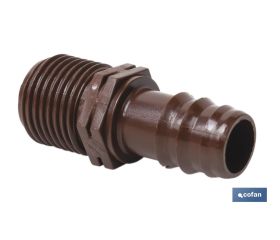 ENLACE MIXTO Ø16MM-1/2 (MARRÓN-MAX SEGUR.)