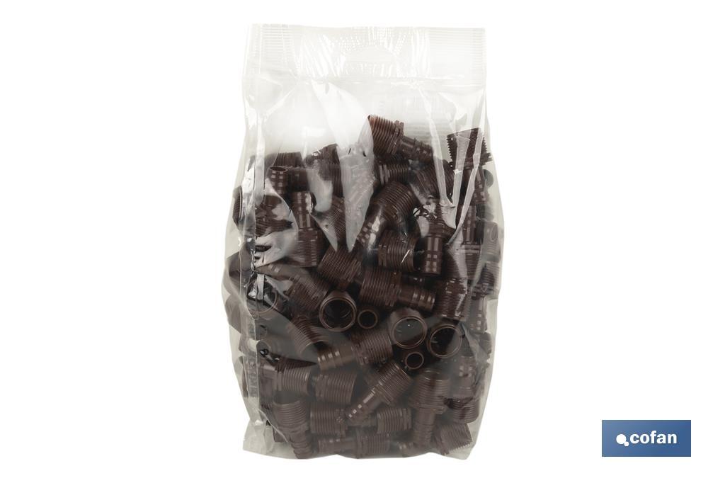 ENLACE MIXTO Ø16MM-3/4 (MARRÓN-MAX SEGUR.)