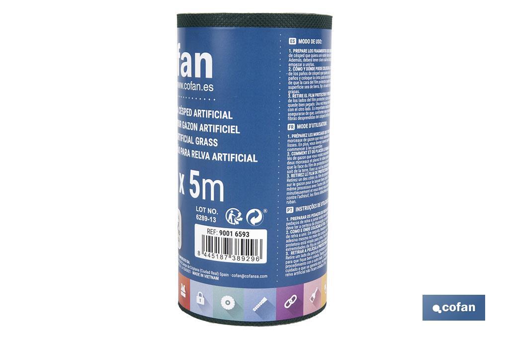 CINTA DE UNIÓN PARA CÉSPED ARTIFICIAL UNA CARA 15 CM X 5 M VERDE