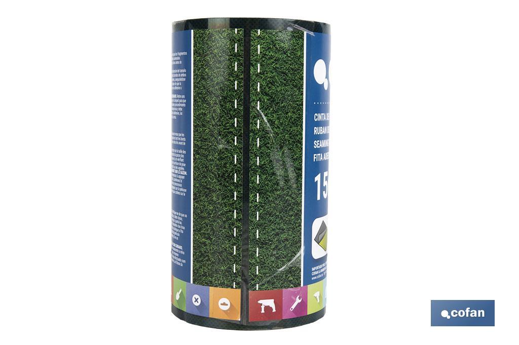 CINTA DE UNIÓN PARA CÉSPED ARTIFICIAL DOBLE CARA 15 CM X 5 M VERDE