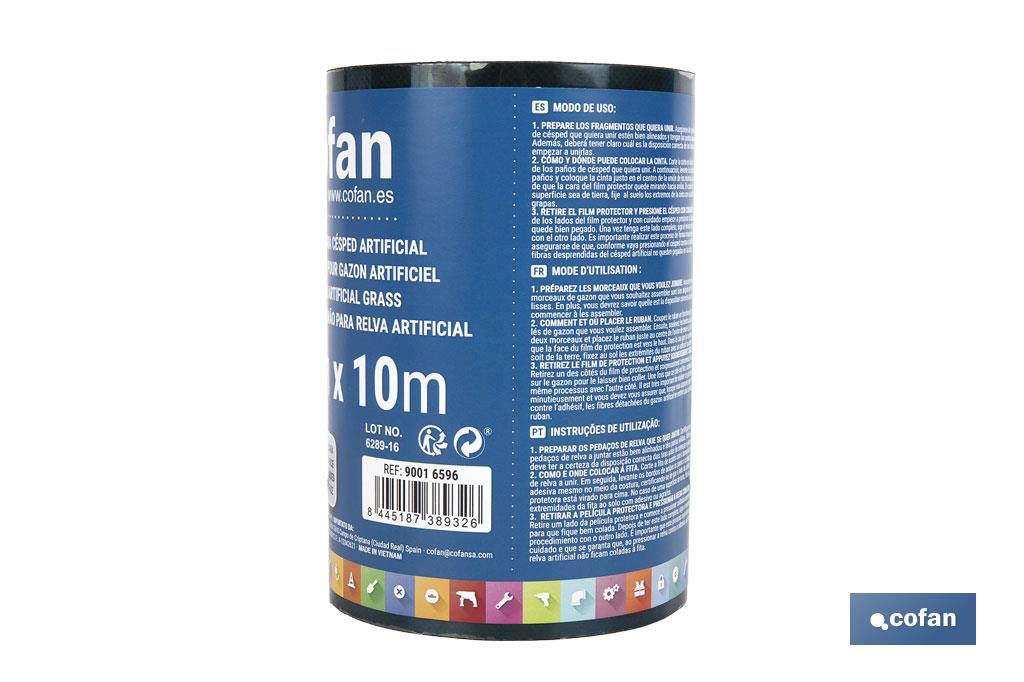 CINTA DE UNIÓN PARA CÉSPED ARTIFICIAL DOBLE CARA 15 CM X 10 M VERDE