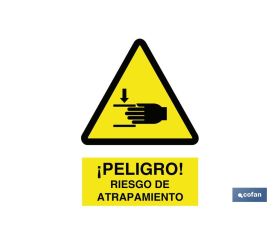 ¡Peligro! riesgo de atrapamiento