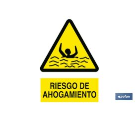 Riesgo de ahogamiento. El diseño de la señal puede variar, pero en ningún caso se variará el significado de la misma.