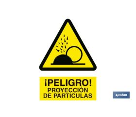 Proyección partículas. El diseño de la señal puede variar, pero en ningún caso se variará el significado de la misma.