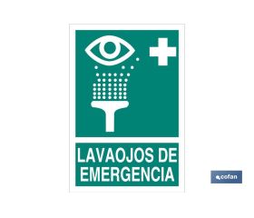 Lavaojos de Emergencia Pictograma + Texto