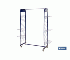 EXPOSITOR C/RUEDAS PARA ROPA Y CALZADO