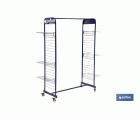 EXPOSITOR C/RUEDAS PARA ROPA Y CALZADO