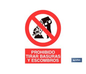 Prohibido tirar basuras y escombros