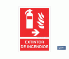Extintor de incendios Pictograma + Texto