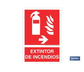 Extintor de incendios Pictograma + Texto