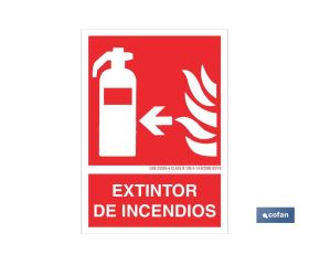 Extintor de incendios Pictograma + Texto