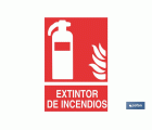 Extintor de incendios Pictograma + Texto