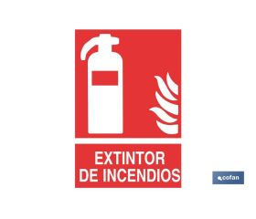 Extintor de incendios Pictograma + Texto