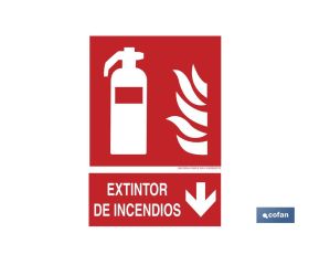 Extintor de incendios Pictograma + Texto