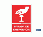 Parada de emergencia Pictograma + Texto