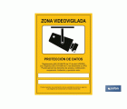 Señal de videovigilancia. El diseño de la señal puede variar, pero en ningún caso se variará el significado de la misma.