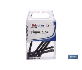 BLÍSTER DE 6 UDS. TORNILLO DE ENSAMBLAR ZINCADO 7 X 50 VENTA UNITARIA