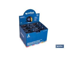 EXPOSITOR DE FLEXÓMETROS CON PROTECCIÓN DE GOMA 32 MM X 10 M 6 UDS.