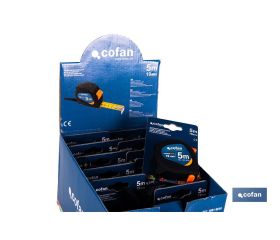 EXPOSITOR DE FLEXÓMETROS ANTIDESLIZANTES 19 MM X 5 M 12 UDS.