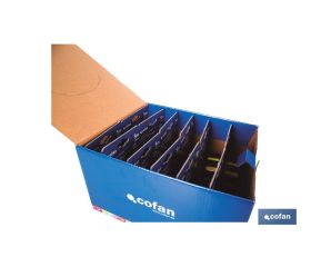 EXPOSITOR DE FLEXÓMETROS MAGNÉTICOS 19 MM X 5 M 12 UDS.