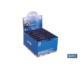 EXPOSITOR DE FLEXÓMETROS MAGNÉTICOS 19 MM X 5 M 12 UDS.