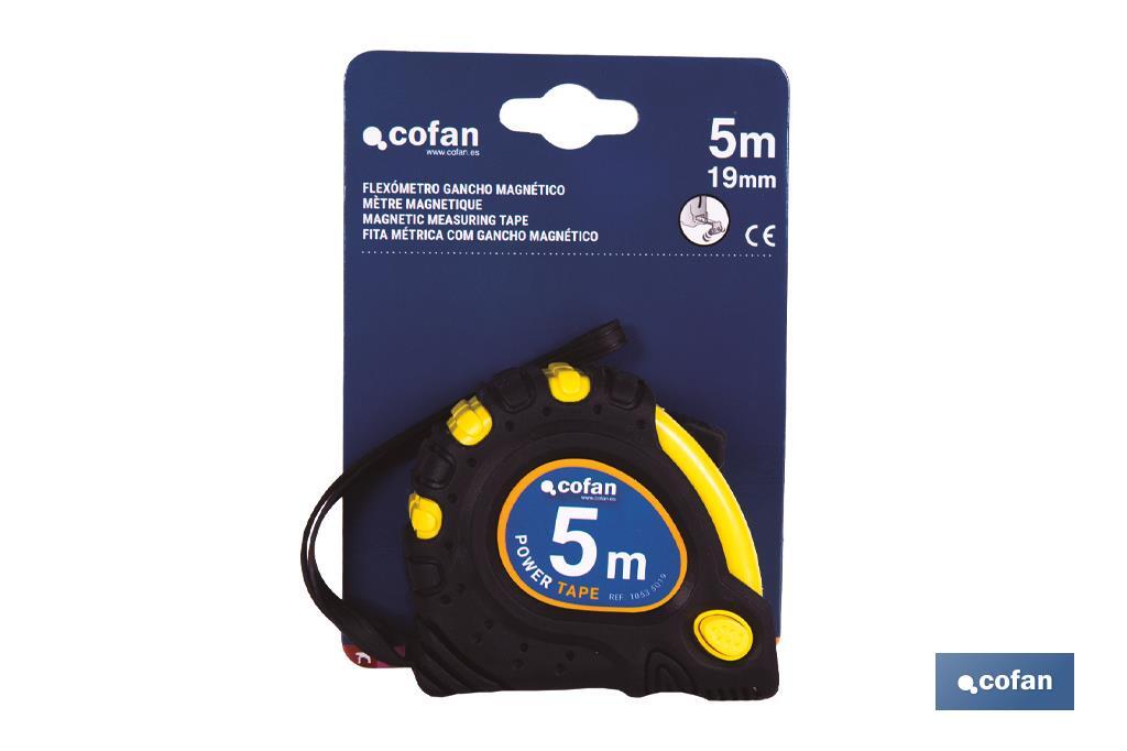 EXPOSITOR DE FLEXÓMETROS MAGNÉTICOS 19 MM X 5 M 12 UDS.