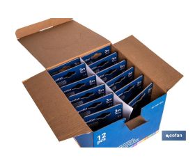 EXPOSITOR FLEXÓMETRO ESTÁNDAR 16 MM X 3 M 12 UDS.