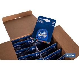 EXPOSITOR FLEXÓMETRO ESTÁNDAR 16 MM X 3 M 12 UDS.