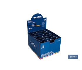 EXPOSITOR FLEXÓMETRO ESTÁNDAR 16 MM X 3 M 12 UDS.