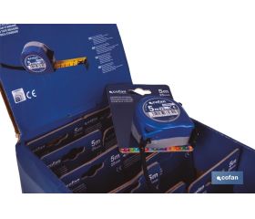 EXPOSITOR FLEXÓMETRO ESTÁNDAR 25 MM X 5 M 12 UDS.