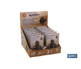 Expositor 12 uds Linterna Cabeza Zoom
