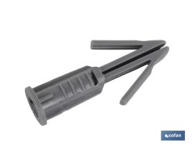 Taco flecha para placas de yeso | Medidas de Ø 6 x 10 mm y  Ø 6 x 17 mm