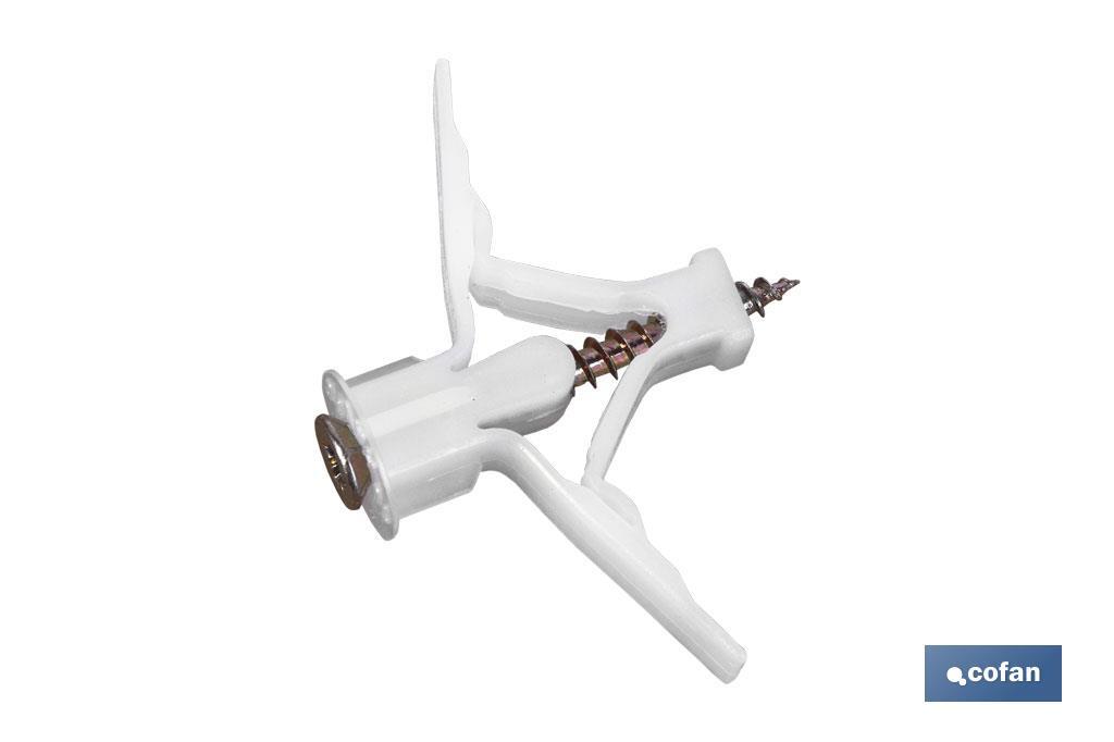 TACO PLADUR CON ALAS 8 X 35 MM