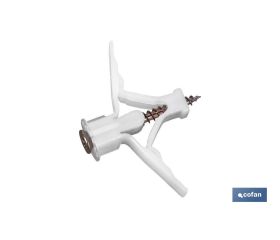 TACO PLADUR CON ALAS 10 X 38 MM