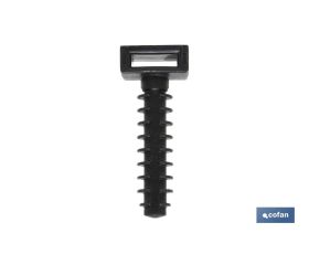 TACO BRIDAS TALADRO COLOR NEGRO 8 MM