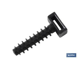 TACO BRIDAS TALADRO COLOR NEGRO 8 MM