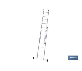 ESCALERA ALUMINIO DOBLE 7 PELDAÑOS 2,00 + 2,00 M