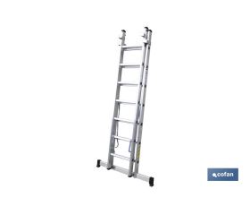 ESCALERA ALUMINIO DOBLE 7 PELDAÑOS 2,00 + 2,00 M