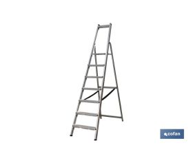 ESCALERA ALUMINIO SOLDADA 7 PELDAÑOS - REFORZADA