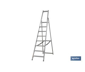 ESCALERA ALUMINIO SOLDADA 7 PELDAÑOS - REFORZADA