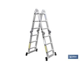 ESCALERA MULTIUSOS ALUMINIO 4 x 3 PELDAÑOS Y 3,25 M