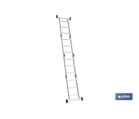 ESCALERA MULTIUSOS ALUMINIO 4 x 3 PELDAÑOS Y 3,25 M
