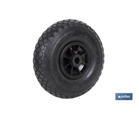 Rueda para carretilla de almacén | Con rodamiento interno | Fabricada con llanta de ABS neumática