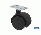 Rueda de nailon con placa de 42 mm | Con diámetros desde 30 mm hasta 50 mm | Para pesos desde 15 kg hasta 25 kg