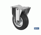 Rueda de goma y metal con soporte fijo | Con diámetros desde 80 mm hasta 125 mm | Para pesos desde 80 kg hasta 150 kg