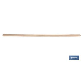 Mango de madera para azadas y azadón | Mango ligero y agradable al tacto | Longitud del mango de 1200 mm con 44 mm de diámetro