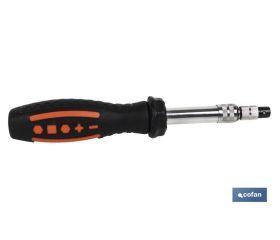 Destornillador porta puntas con varilla flexible y extraíble | Longitud de 235 a 350 mm