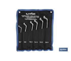 SET 6 PCS LLAVES ACODADAS DE 6-7 A 16-17