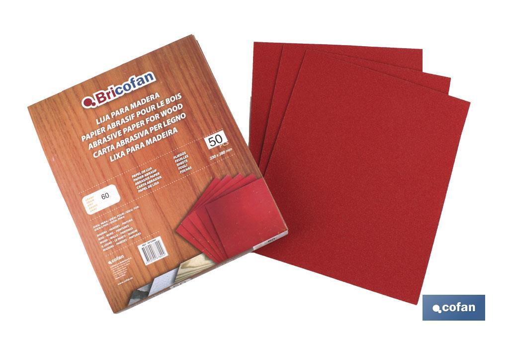 PLIEGO LIJA MADERA/PARED G.40 (230X280)