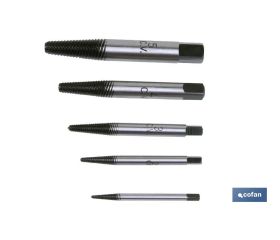 JGO. 6 MACHOS IZQUIERDA (Extractor tornillos)